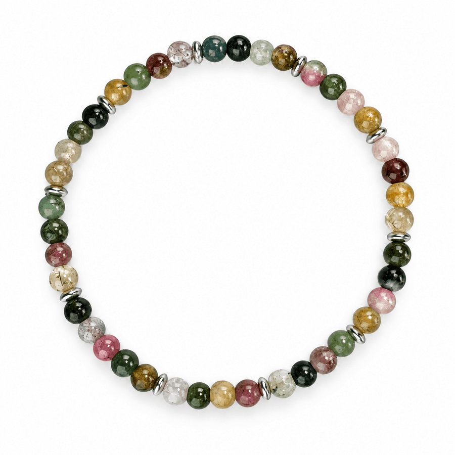 Mala-Armband mit Turmalin und Silber - Atelier Tibet