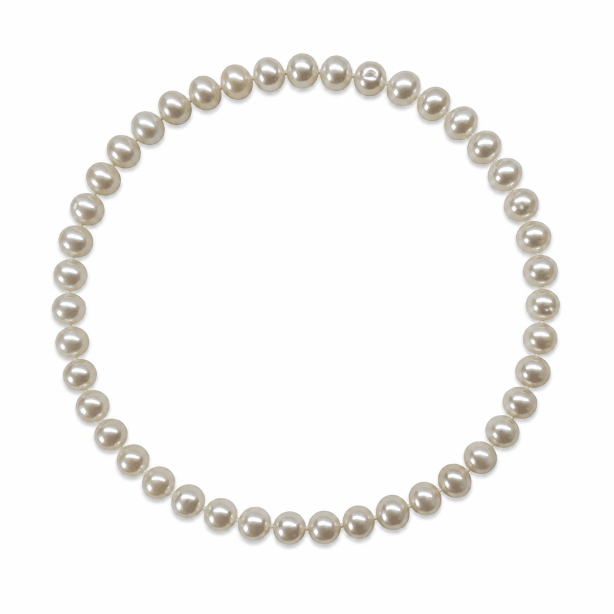Mala-Armband mit weissen Süsswasserperlen - Atelier Tibet