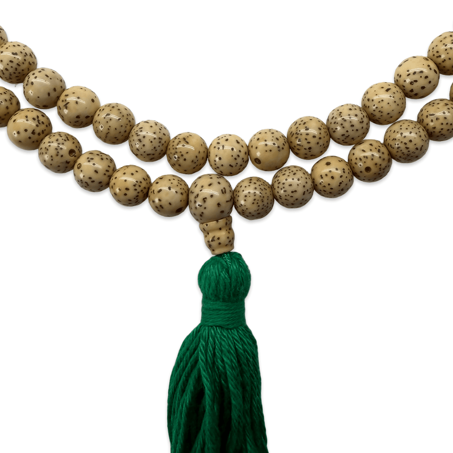 Mala aus Lotussamen mit farbiger Quaste - Atelier Tibet