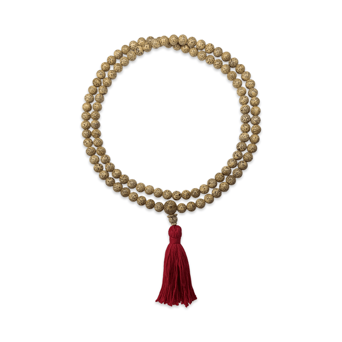 Mala aus Lotussamen mit farbiger Quaste - Atelier Tibet