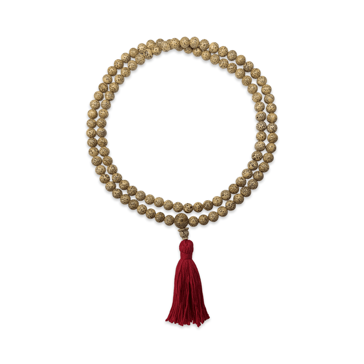 Mala aus Lotussamen mit farbiger Quaste - Atelier Tibet