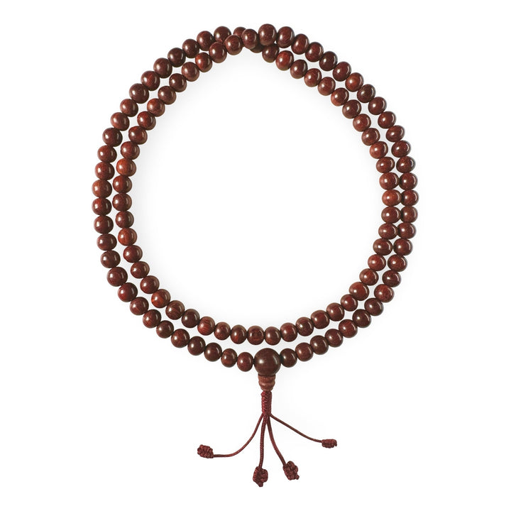 Mala aus rotem Sandelholz - Atelier Tibet