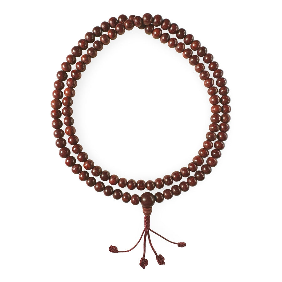 Mala aus rotem Sandelholz - Atelier Tibet