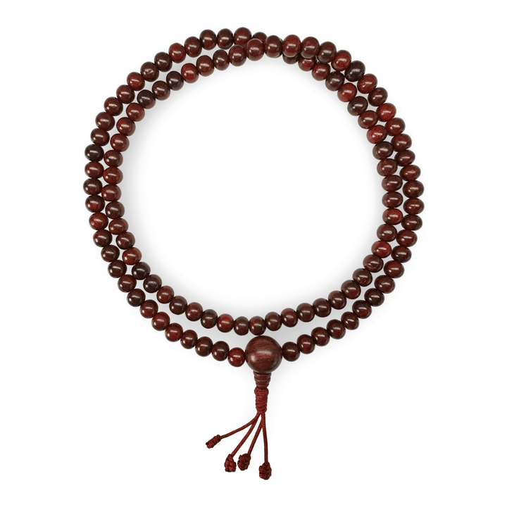 Mala aus rotem Sandelholz - Atelier Tibet