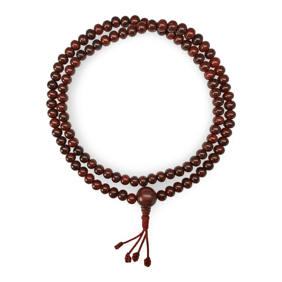 Mala aus rotem Sandelholz - Atelier Tibet