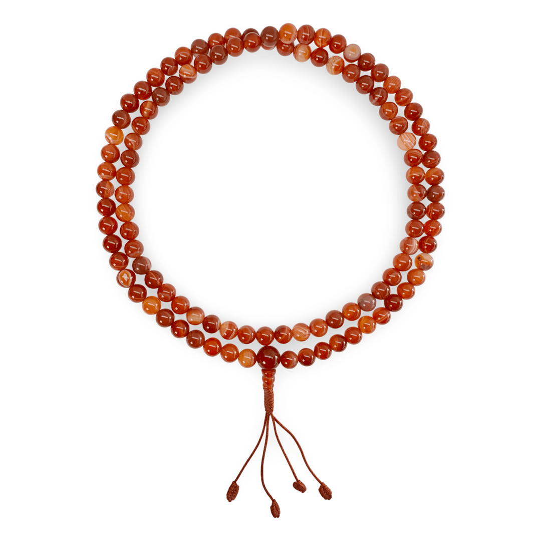 Mala Gebetskette roter Achat - Atelier Tibet