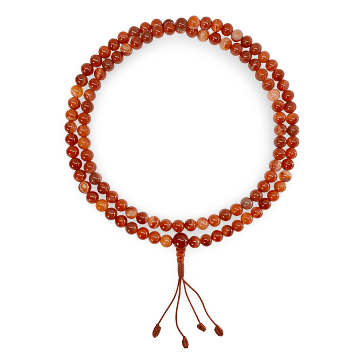 Mala Gebetskette roter Achat - Atelier Tibet
