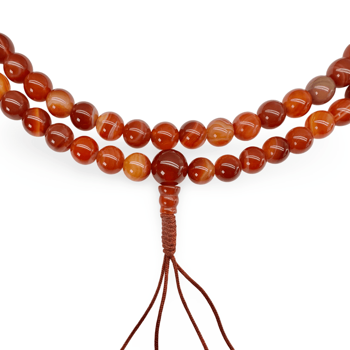 Mala Gebetskette roter Achat - Atelier Tibet