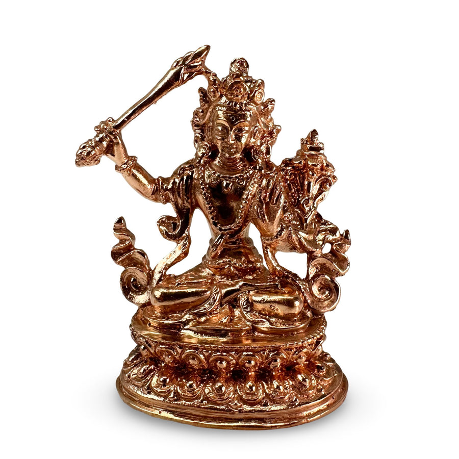 Manjushri Miniatur - Kupferstatue - Atelier Tibet