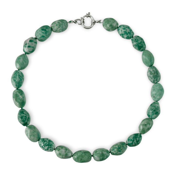 Markante Amazonit - Kette - Atelier Tibet