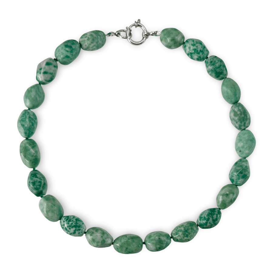 Markante Amazonit - Kette - Atelier Tibet