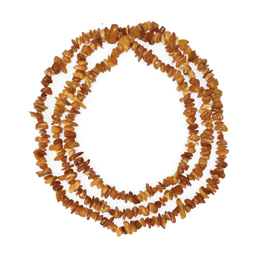 Markante, lange Bernstein - Kette - Atelier Tibet