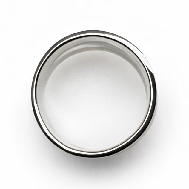 Massiver Silberring mit verziertem Rand - Atelier Tibet