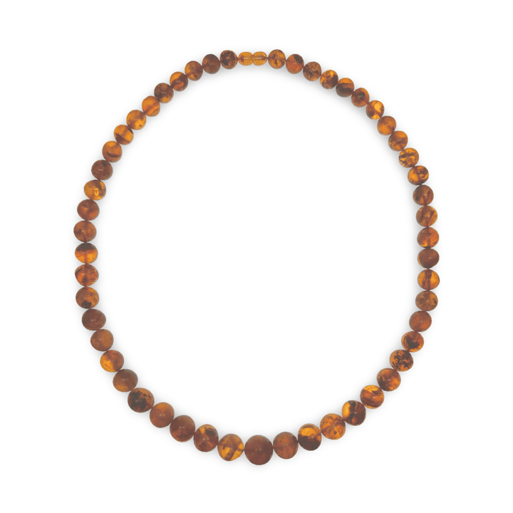 Mattglänzende, perfekte Vintage - Bernsteinkette - Unikat! - Atelier Tibet
