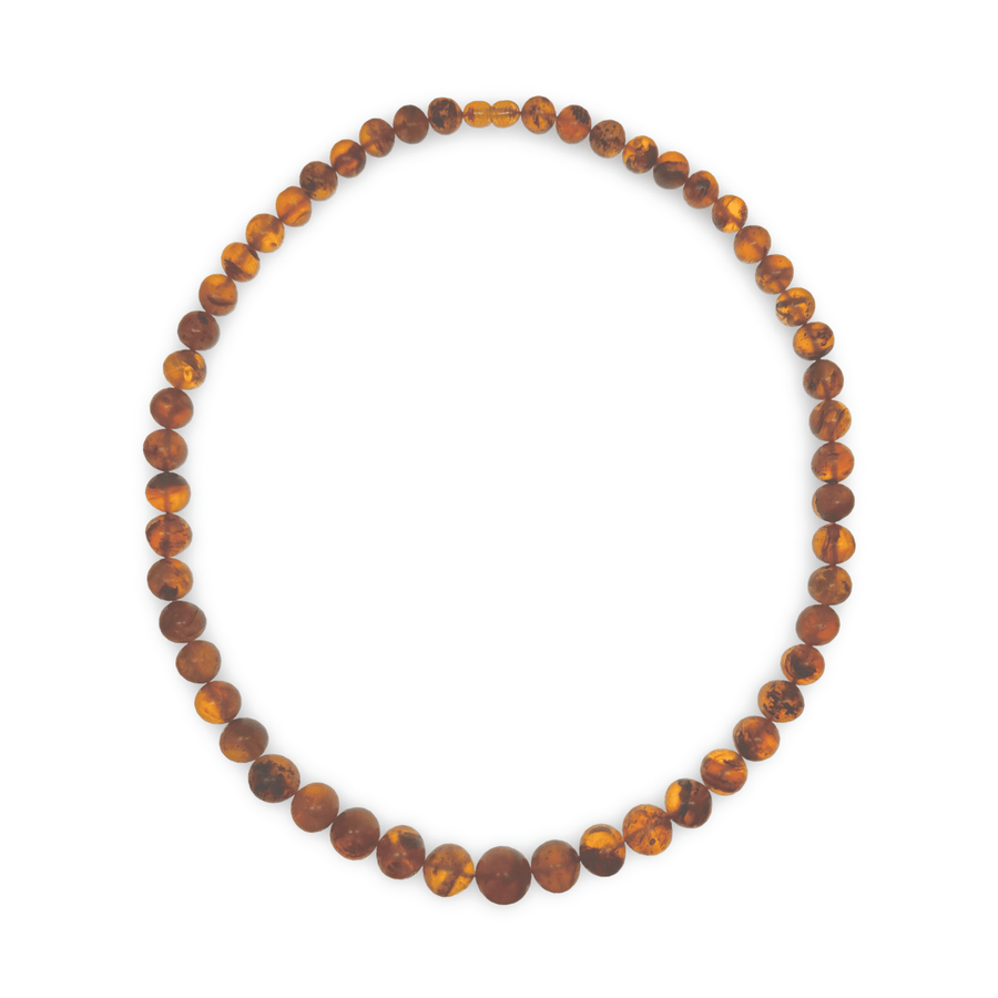 Mattglänzende, perfekte Vintage - Bernsteinkette - Unikat! - Atelier Tibet