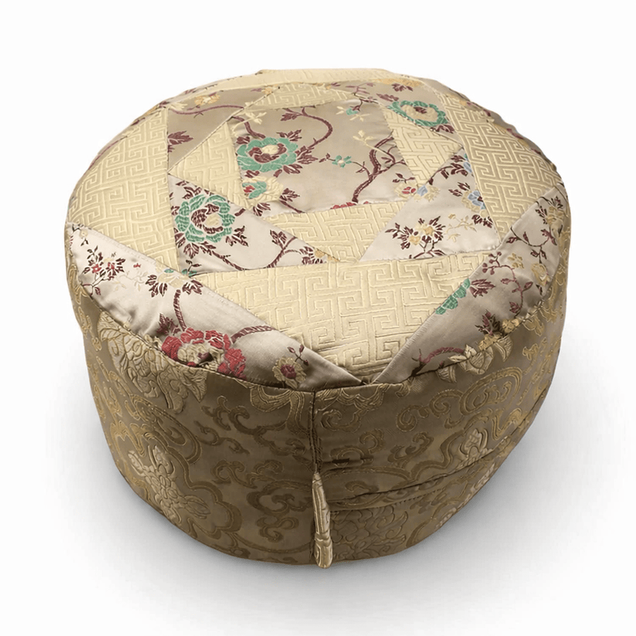 Meditationskissen mit Seiden - Patchwork - Design - Atelier Tibet