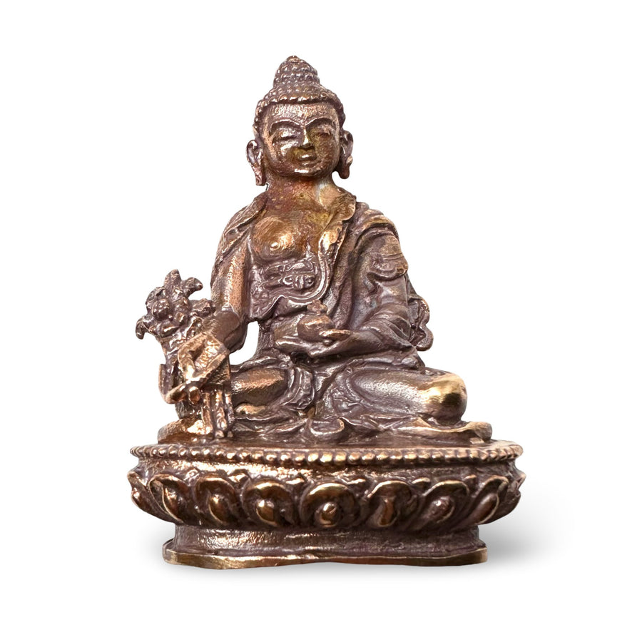 Medizin Buddha Miniatur - Kupferstatue - Atelier Tibet