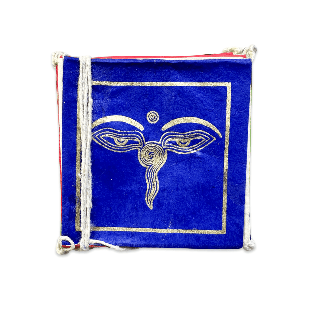Mini - Gebetsfahnen Buddha Auge – Loktapapier, Nepal - Atelier Tibet
