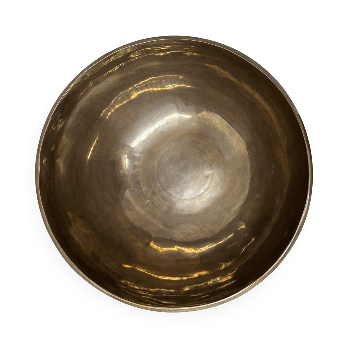 Mittelgrosse Klangschale mit dunkler «antiker» Patina ⌀ 16 - 21 cm - Atelier Tibet