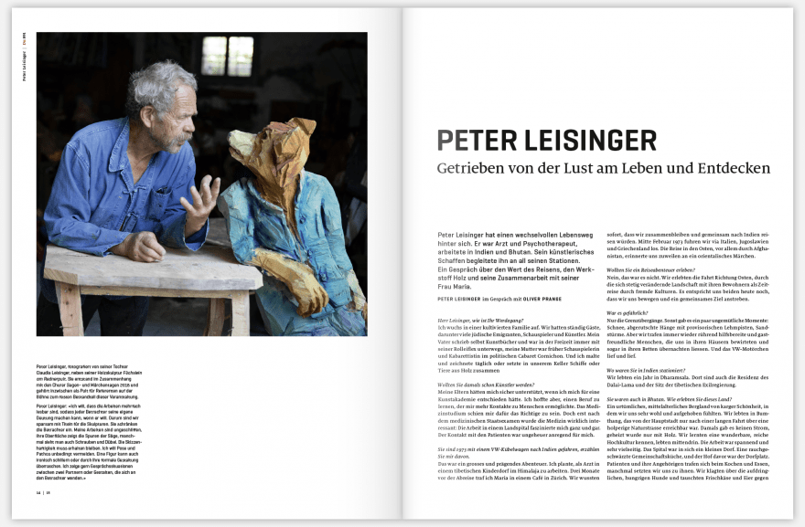 Mönche aus Holz von Peter Leisinger - Atelier Tibet