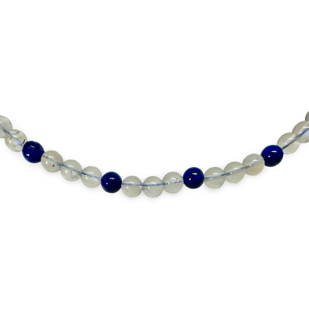 Mondstein und Lapis Lazuli Kette - Atelier Tibet