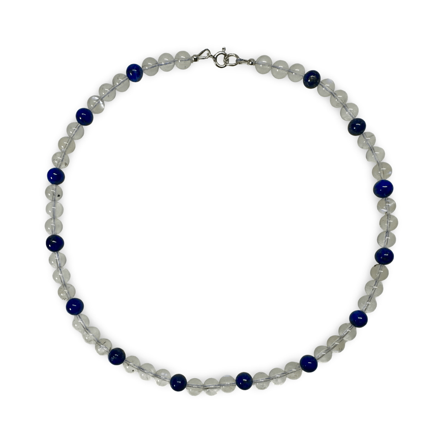 Mondstein und Lapis Lazuli Kette - Atelier Tibet