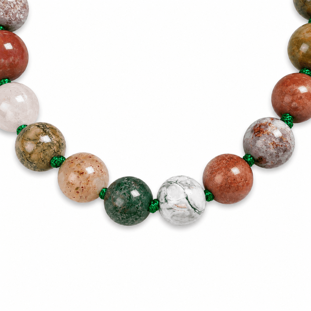 Moosachat - Mala - Armband – handgeknüpft - Atelier Tibet