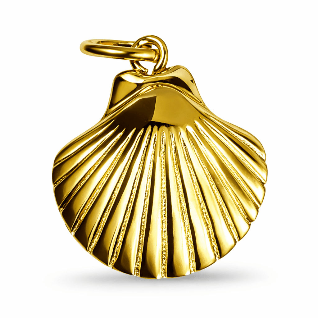 Muschel - Anhänger aus vergoldetem Silber - Atelier Tibet