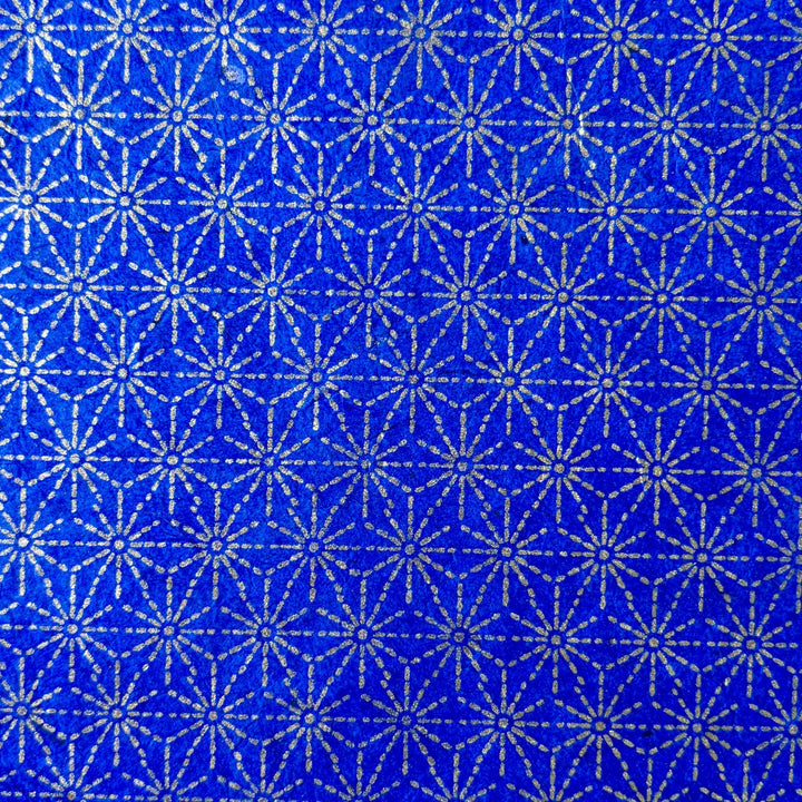 Notizbuch aus Lokta-Papier - florale Motive, von Hand bedruckt - Atelier Tibet