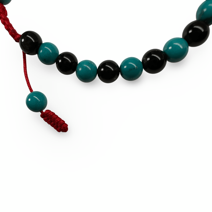 Obsidian-Türkis Armband Mala - Atelier Tibet