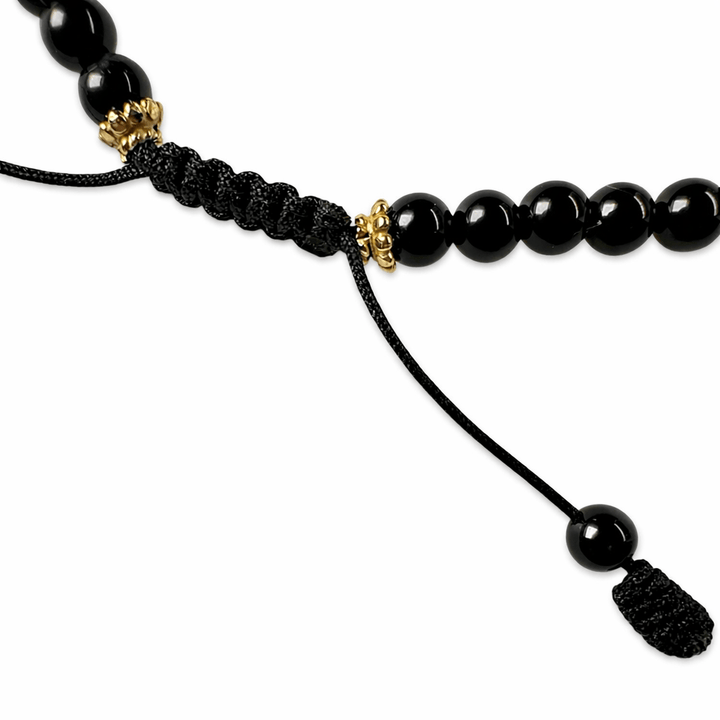 Onyx Fusskettchen mit Goldelementen - Atelier Tibet