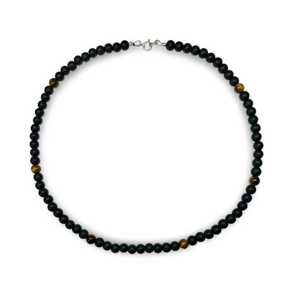 Onyx - und Tigerauge - Halskette - Atelier Tibet