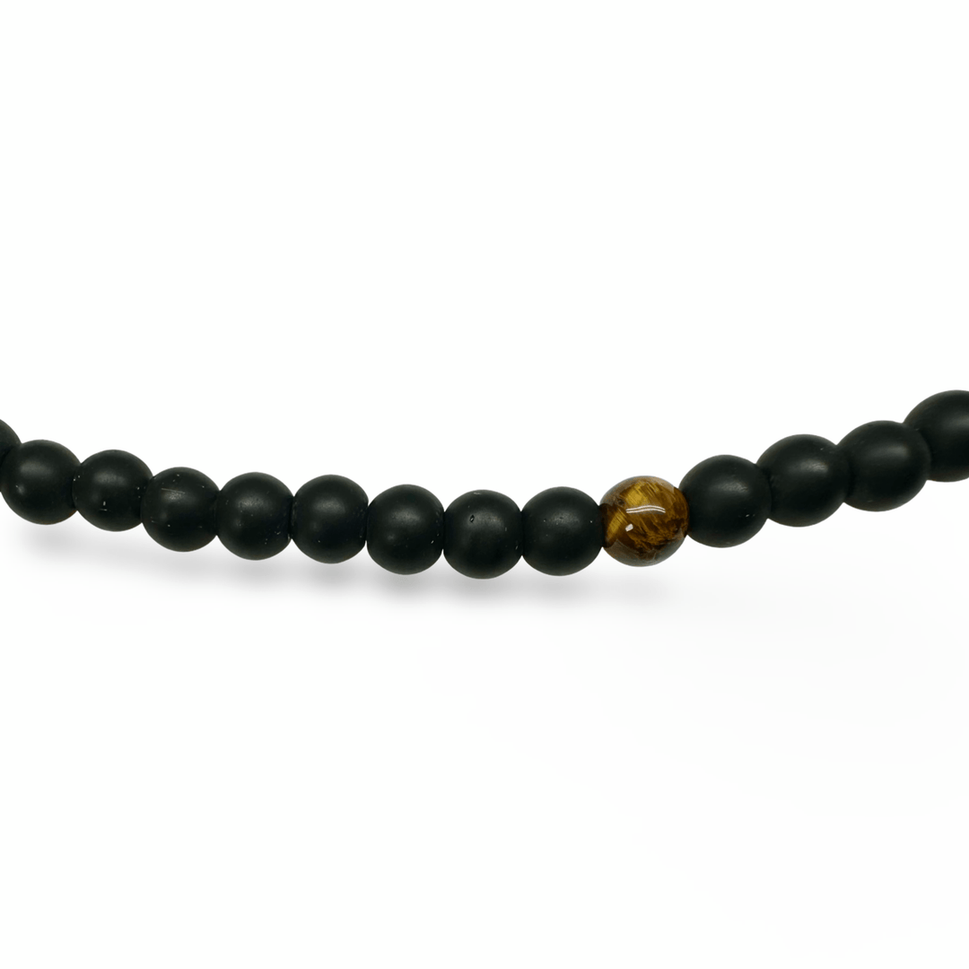 Onyx - und Tigerauge - Halskette - Atelier Tibet