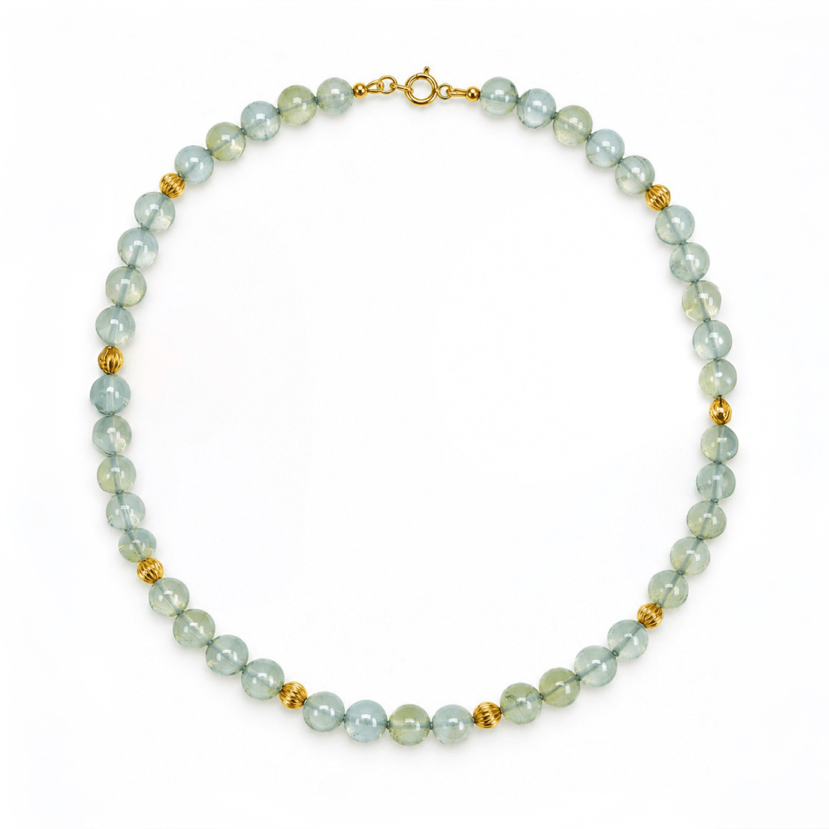 Opalkette mit vergoldeten Silberperlen - Atelier Tibet