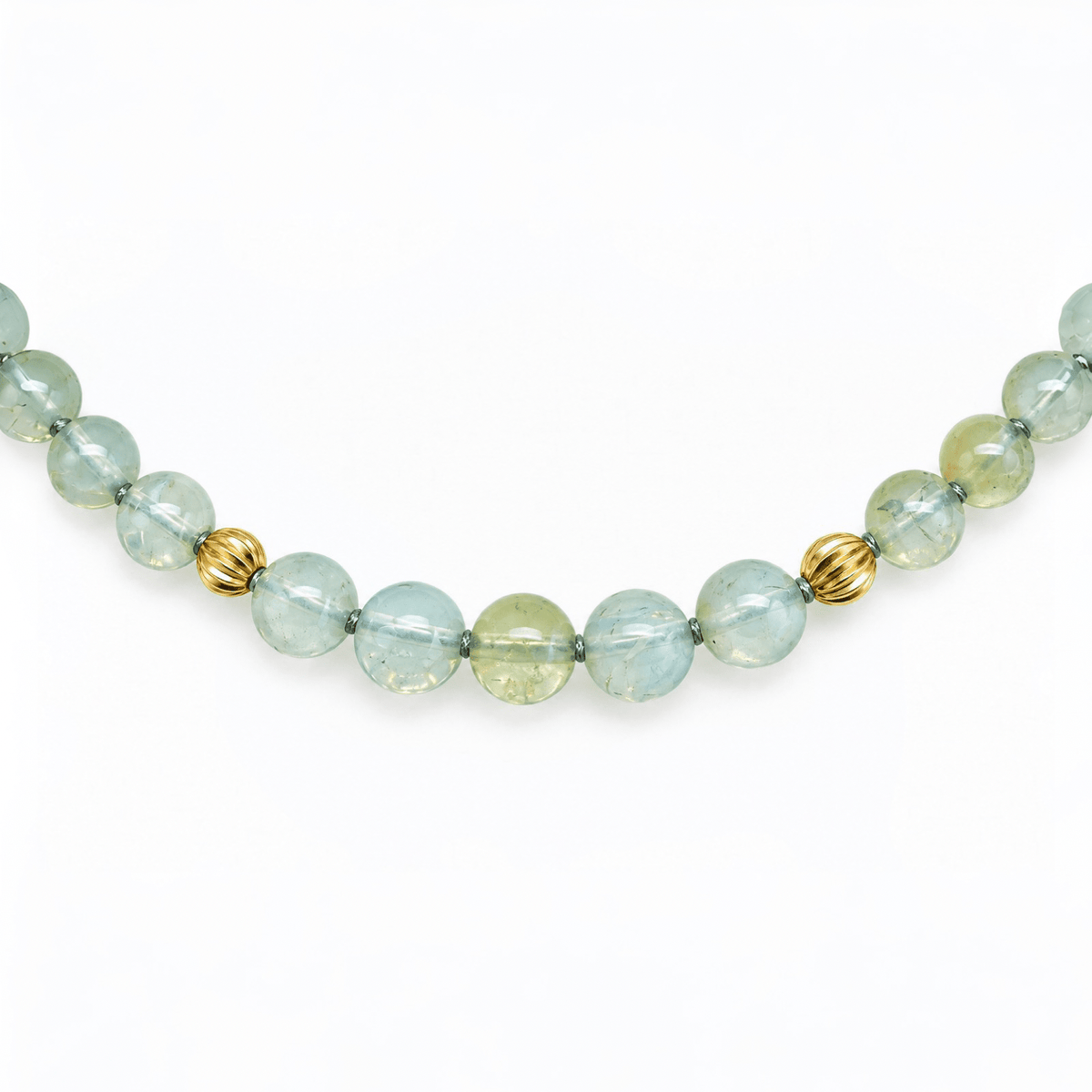Opalkette mit vergoldeten Silberperlen - Atelier Tibet