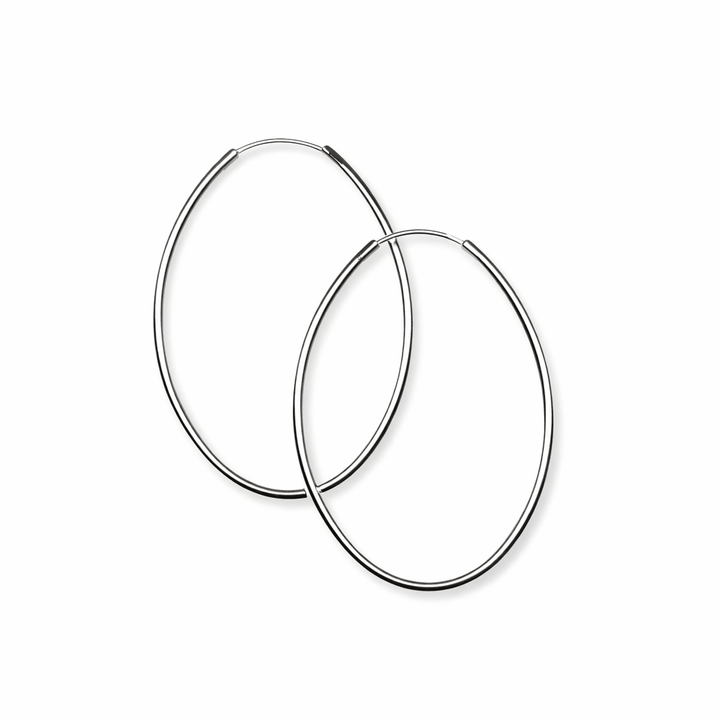 Ovale Kreolen aus Silber - Atelier Tibet