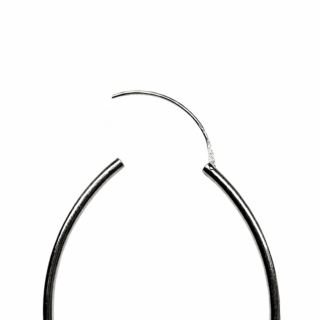 Ovale Kreolen aus Silber - Atelier Tibet