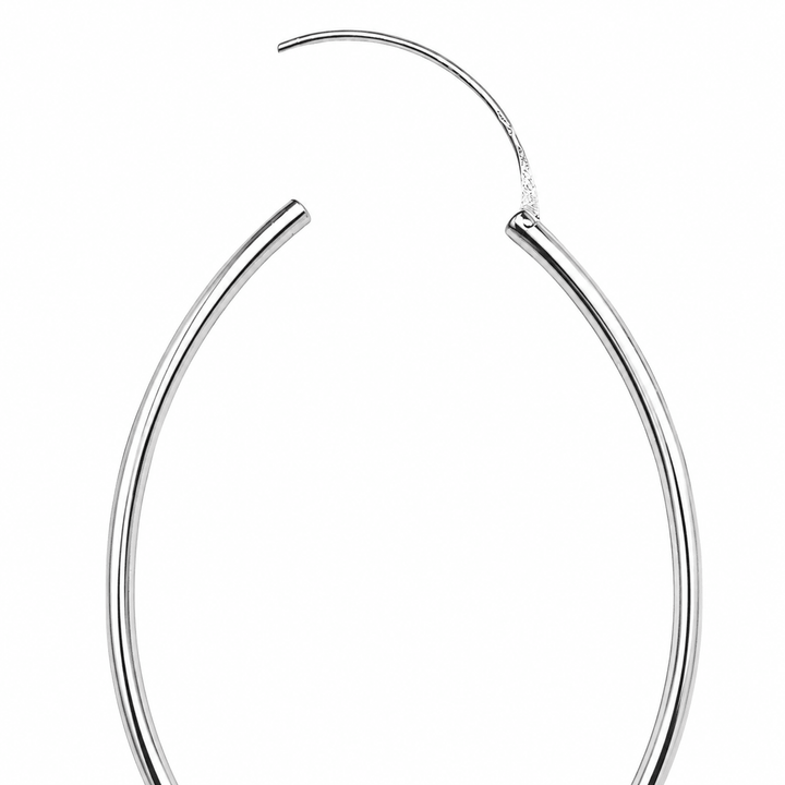 Ovale Kreolen aus Silber - Atelier Tibet