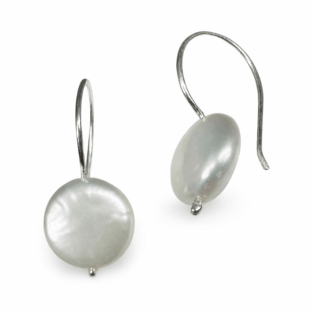 Perlen - Ohranhänger aus Silber - Atelier Tibet