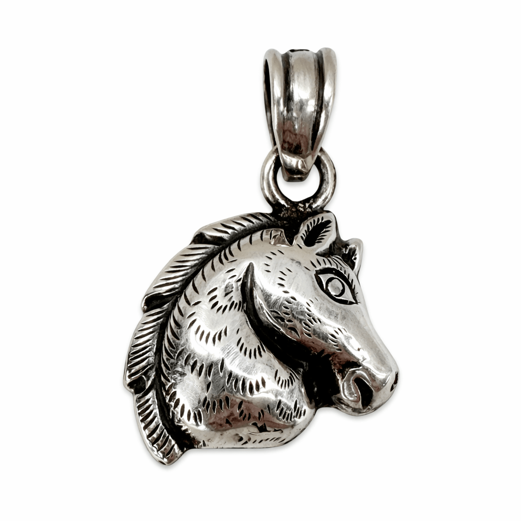 Pferdekopf - Silber - Anhänger aus dem Himalaya - Atelier Tibet