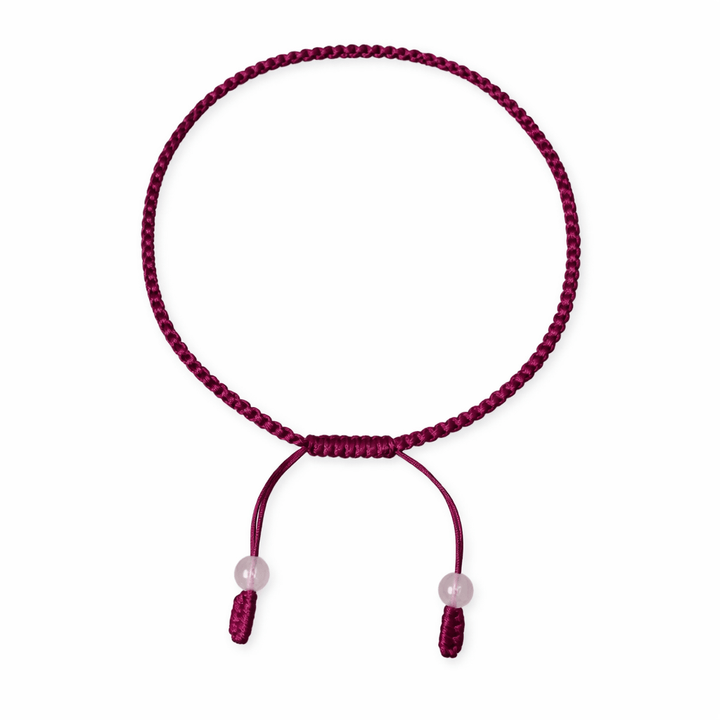 Pinkes handgeknüpftes Armband - Atelier Tibet