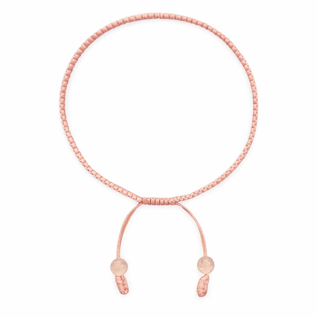 Pinkes handgeknüpftes Armband - Atelier Tibet