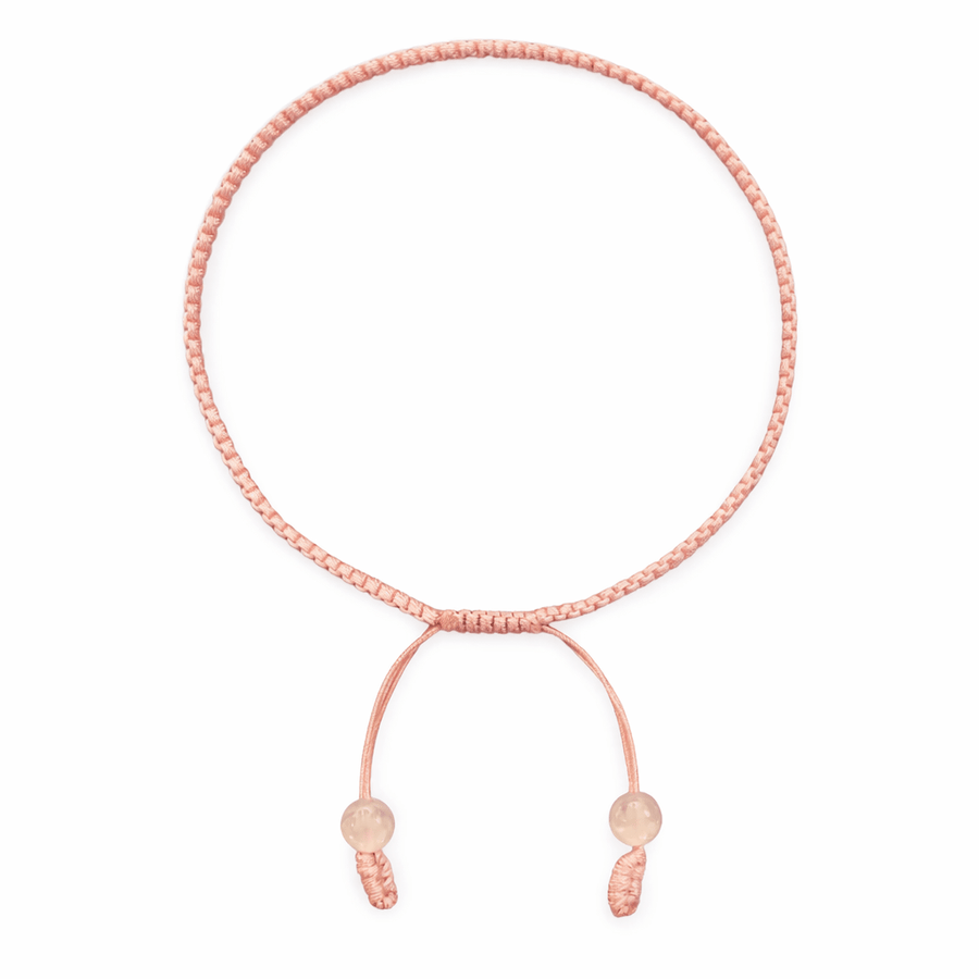 Pinkes handgeknüpftes Armband - Atelier Tibet