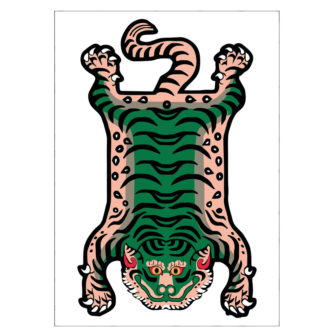 Postkarte «Tiger Rug» - Atelier Tibet
