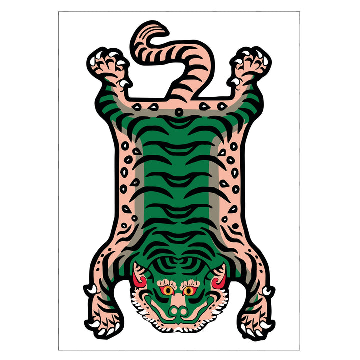 Postkarte «Tiger Rug» - Atelier Tibet