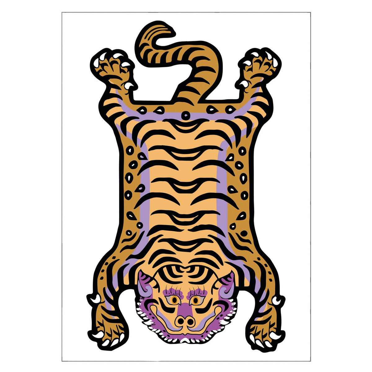 Postkarte «Tiger Rug» - Atelier Tibet