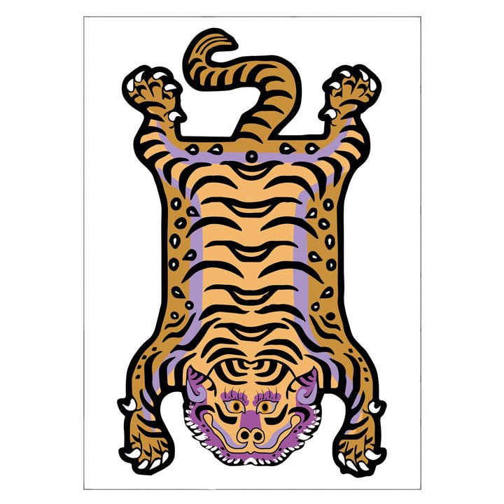Postkarte «Tiger Rug» - Atelier Tibet