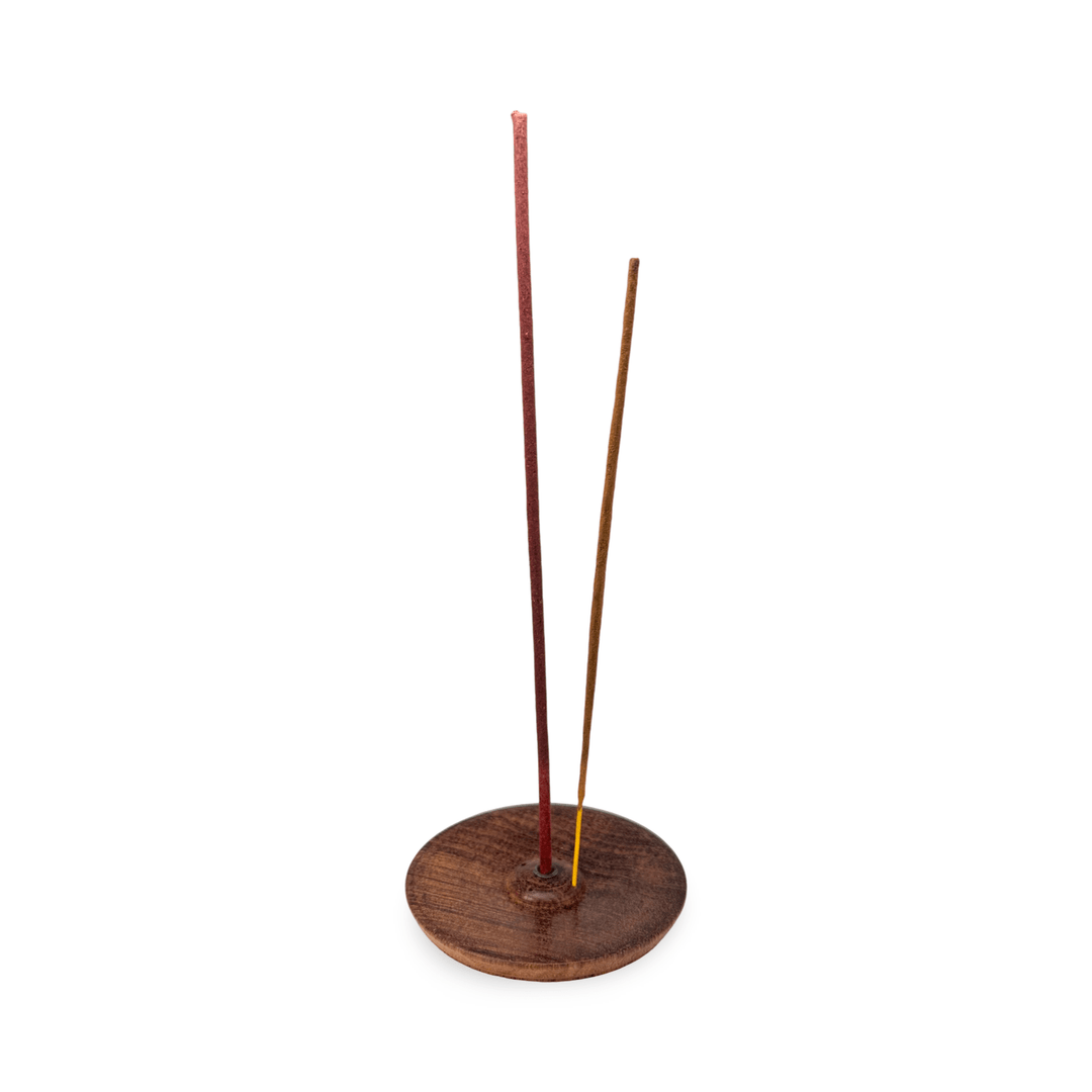 Räucherstäbchen-Sockel aus Holz - Atelier Tibet