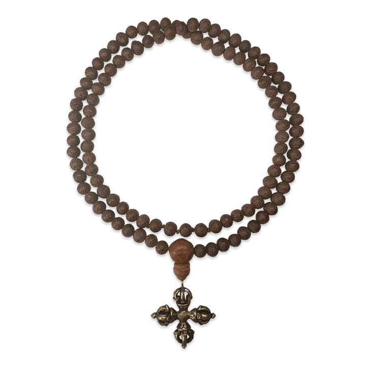 Raktu-Mala mit Doppelvajra-Anhänger - Atelier Tibet