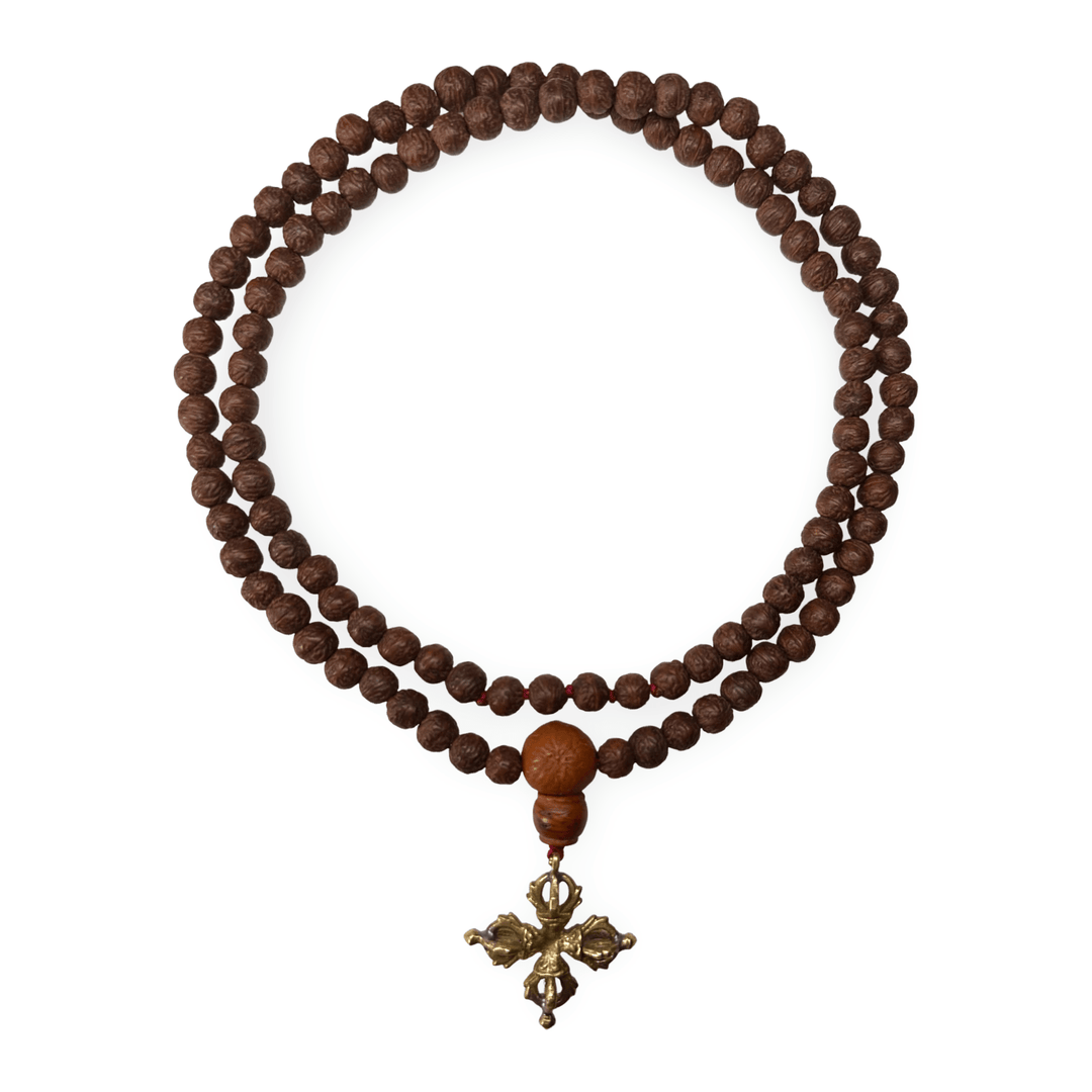 Raktu-Mala mit Doppelvajra-Anhänger - Atelier Tibet
